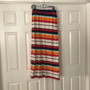 Olive & Oak medium bright striped maxi skirt